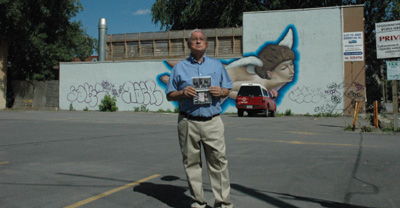 Claude Mercier at the site of Chez Willie's